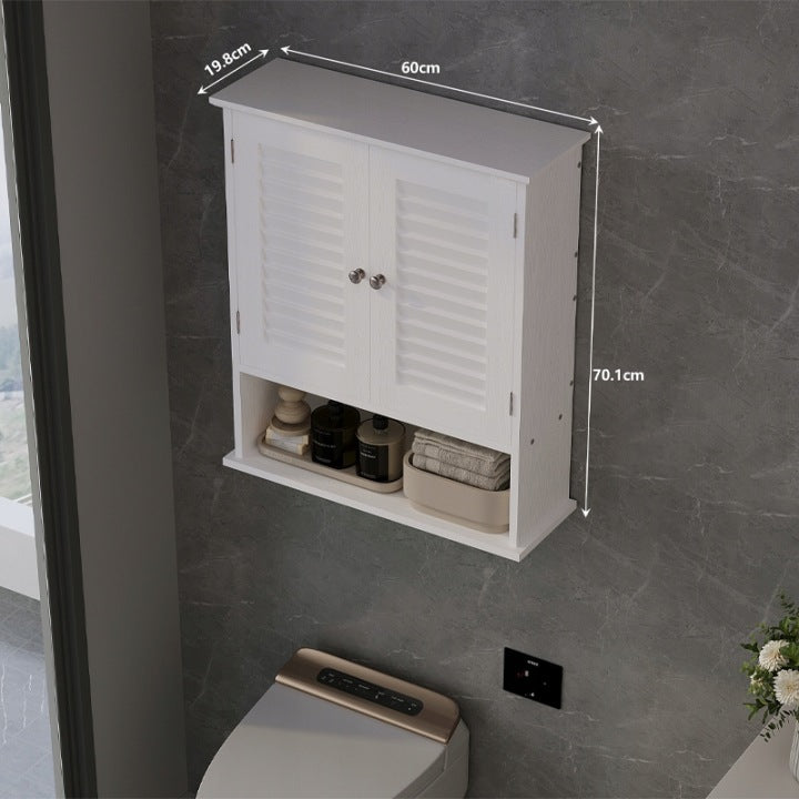 Płytka Szafka Wisząca do Łazienki 60x70 cm – Biały Loft – Głębokość 20cm