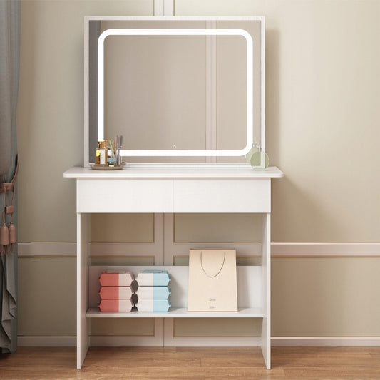 Toaletka kosmetyczna z lustrem LED 90 cm