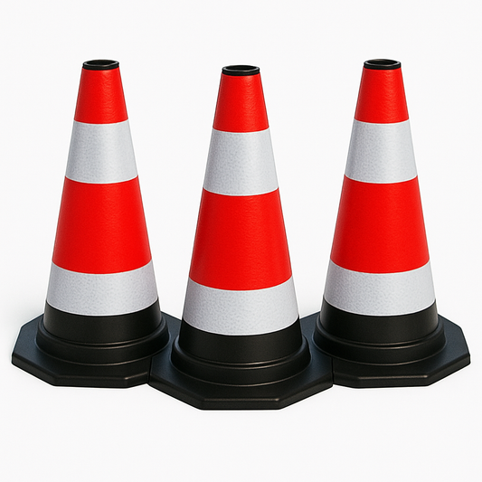 Zestaw 3 elastycznych pachołków odblaskowych 40 cm