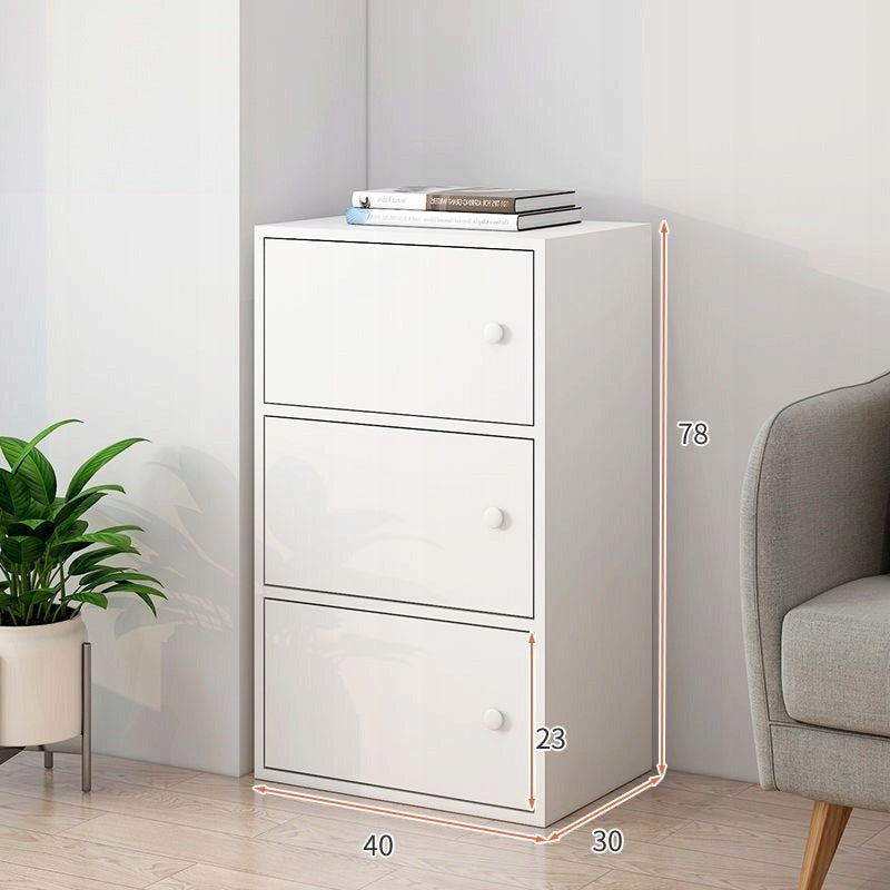 Nowoczesna pojemna komoda szafka biała skandynawski loft retro 3 półki