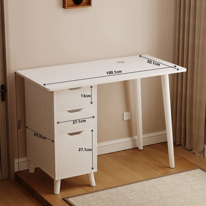 Biurko białe skandynawskie loft - 100 cm