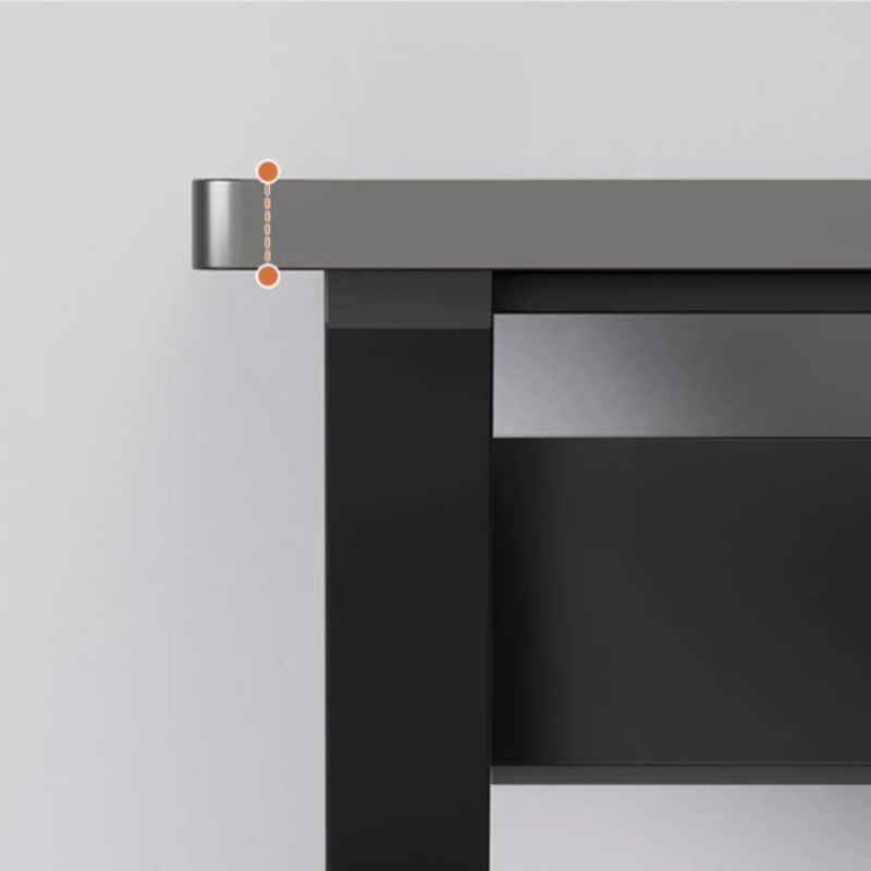 Czarne biurko gamingowe 120 cm – nowoczesny blat loftowy, idealne do komputera
