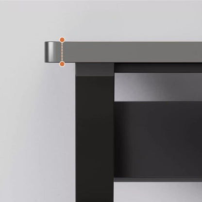 Czarne biurko gamingowe 120 cm – nowoczesny blat loftowy, idealne do komputera