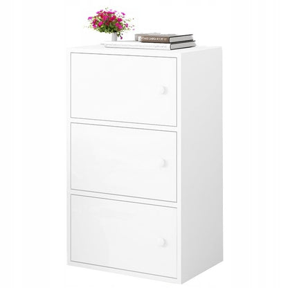 Nowoczesna pojemna komoda szafka biała skandynawski loft retro 3 półki