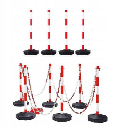 Słupek wygrodzeniowy blokujący czerwono-biały drogowy parkingowy 85 cm