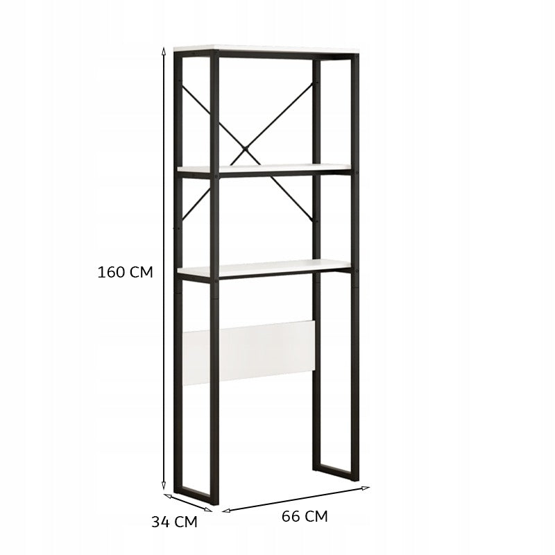 Półka łazienkowa nad pralką 160 cm – loftowy styl i nowoczesny design