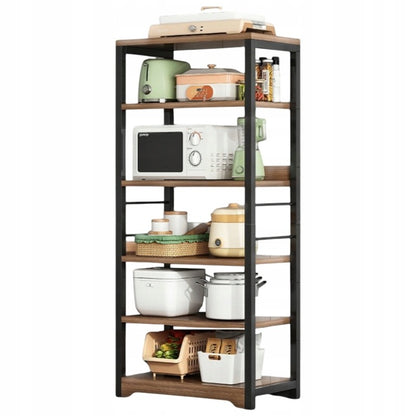 Regał industrialny stojący brązowy wysoki 5 poziomowy loft półki 160 cm