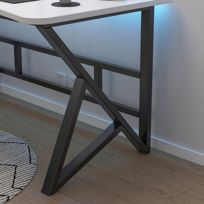 Biurko komputerowe białe gamingowe nowoczesne dla gracza loft duże 120 cm