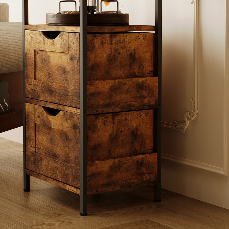 Szafka nocna ciemny brąz loft retro 80cm