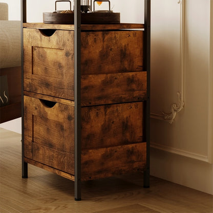 Szafka nocna ciemny brąz loft retro 80cm