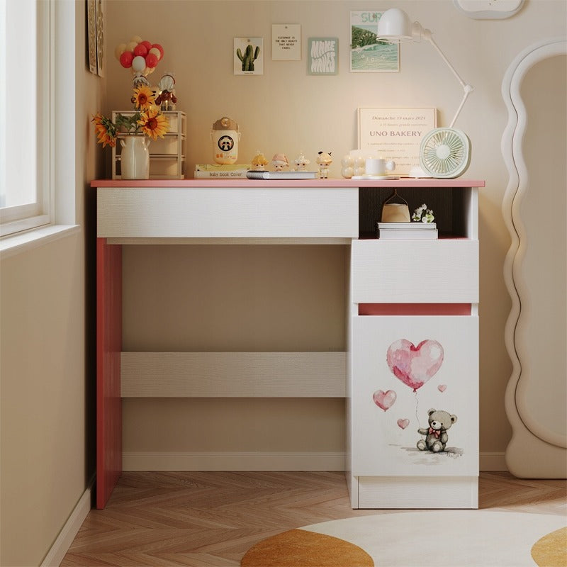 Biurko różowe dla dziewczynki - 90 cm