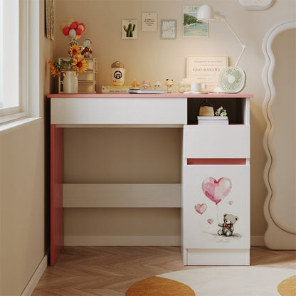 Biurko różowe dla dziewczynki - 90 cm