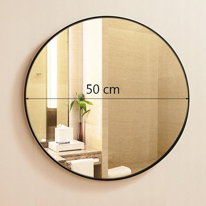 Okrągłe lustro 50 cm – cienka rama, nowoczesny design, łatwy montaż