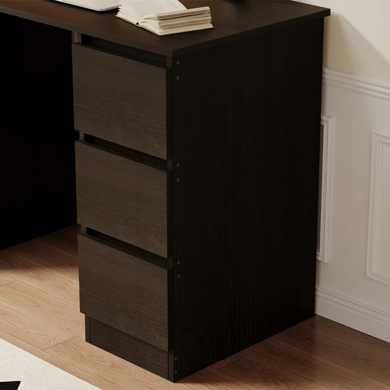 Biurko komputerowe stolik czarne młodzieżowe nowoczesne z szufladami loft