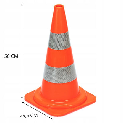 Pachołek drogowy słupek ostrzegawczy odblaskowy miękki ciężki pcv 50 cm