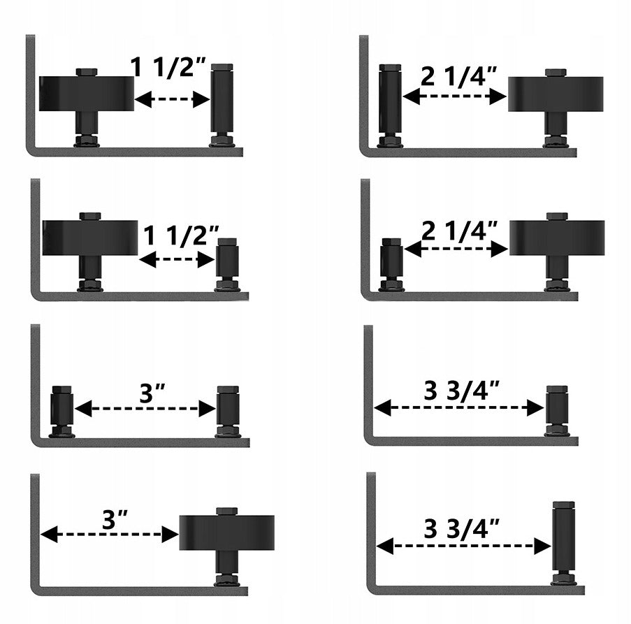Prowadnica prowadzenie prowadnik dolny do drzwi przesuwnych rolka barn door  (1 sztuka)