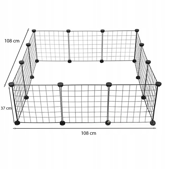 Zagroda metalowa dla zwierząt, 108 cm