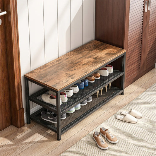 Regał szafka na buty siedziskiem duża półka industrialna loft retro 73 cm