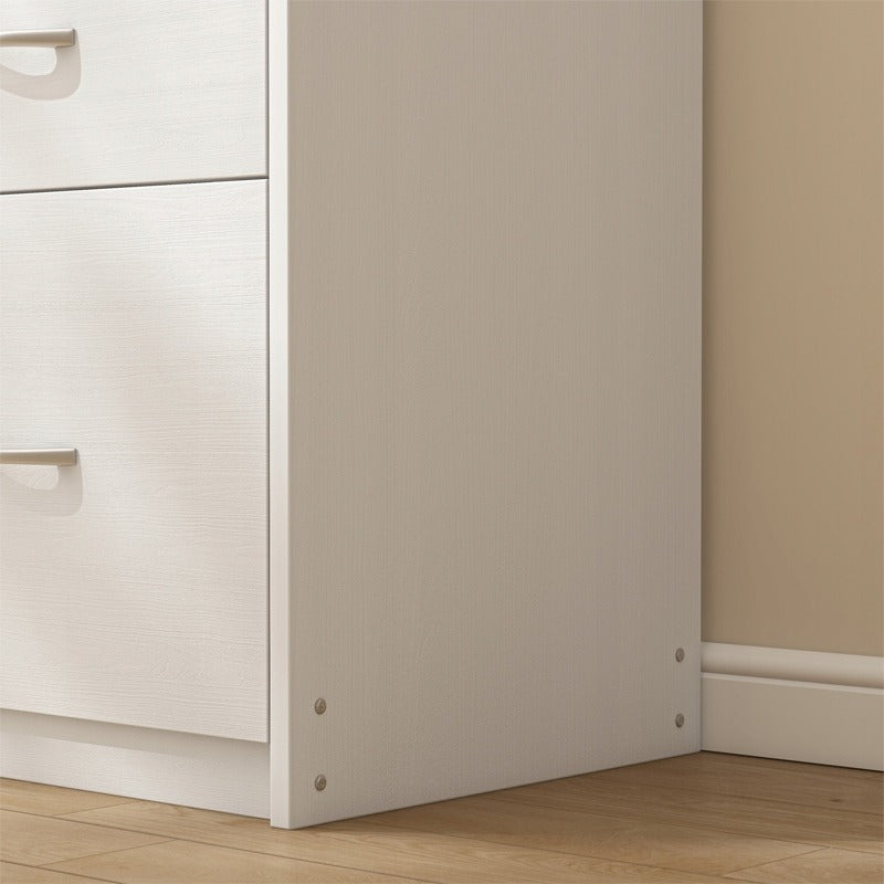 Nowoczesna półka z 4 szufladami w stylu loftowym, biała komoda, duża szafka biurowa 85 cm