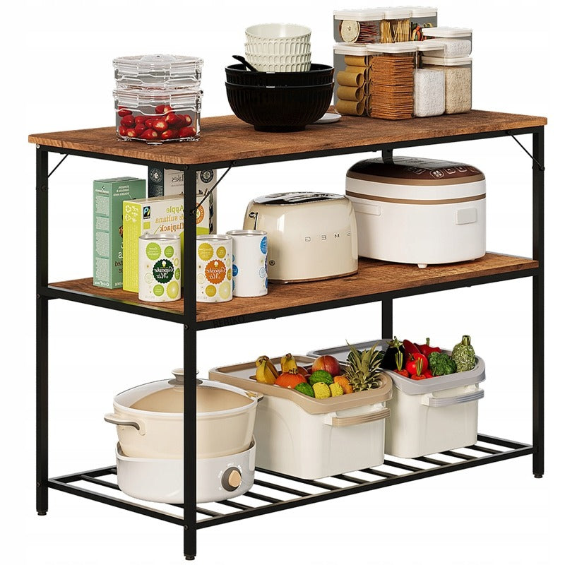 Szafka - wyspa kuchenna półka regał loft industrialny rustykalny brąz 120 cm