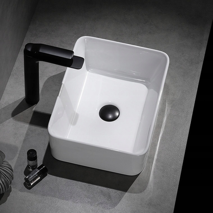 Umywalka ceramiczna Rebiko 490x380x140 mm – biała, nowoczesna i minimalistyczna