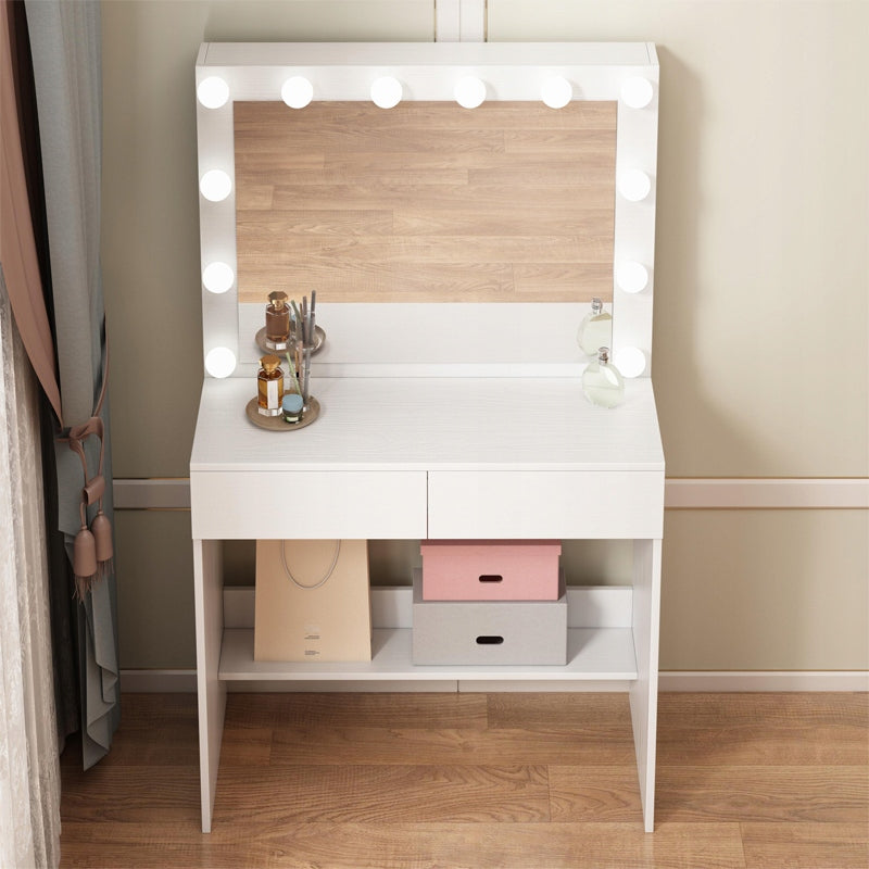 Toaletka kosmetyczna z lustrem LED – nowoczesna, styl loft, 80 cm