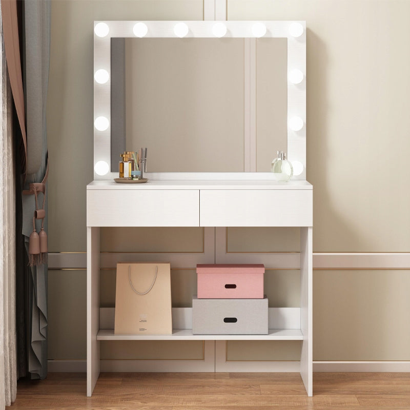 Toaletka kosmetyczna z lustrem LED – nowoczesna, styl loft, 80 cm