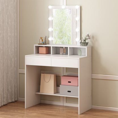 Toaletka kosmetyczna z lustrem LED – 80 cm