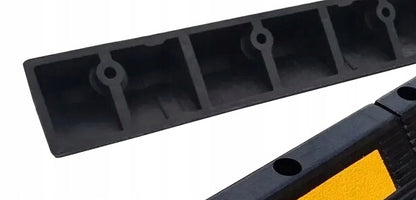 Ogranicznik koła do parkingu – 59 cm, z żółtą taśmą odblaskową (zestaw 2 sztuk)
