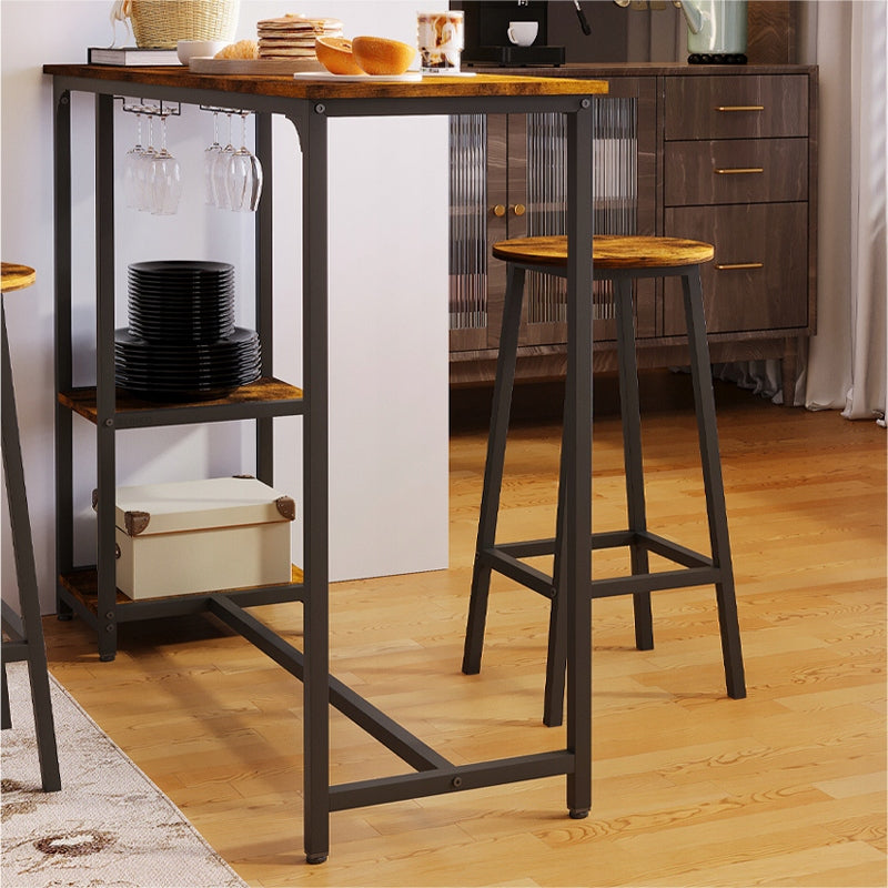 Zestaw stół I krzesła barowe, stół jadalniany z 2 stołkami rustykalny loft