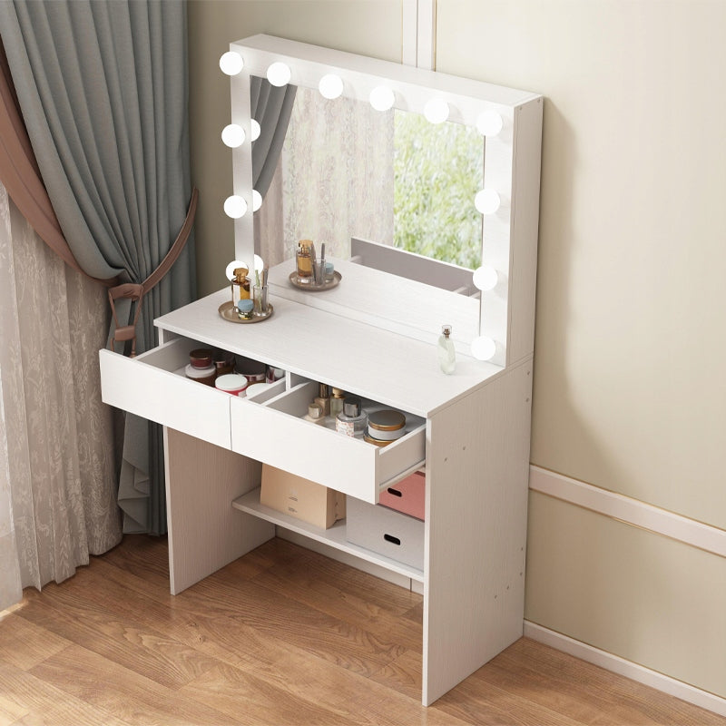 Toaletka kosmetyczna z lustrem LED – nowoczesna, styl loft, 80 cm