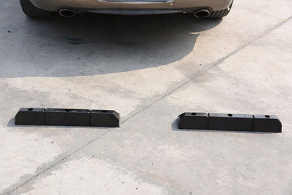 Ogranicznik koła do parkingu – 59 cm, z żółtą taśmą odblaskową (zestaw 2 sztuk)